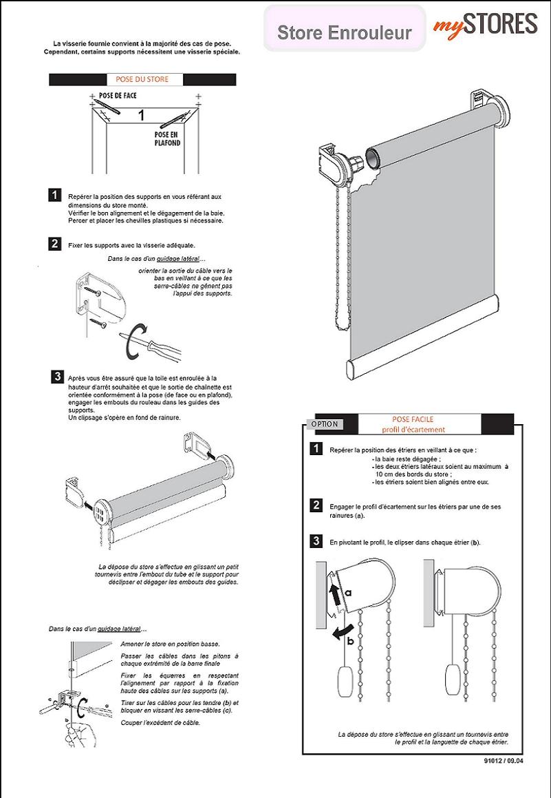 comment poser store enrouleur occultant